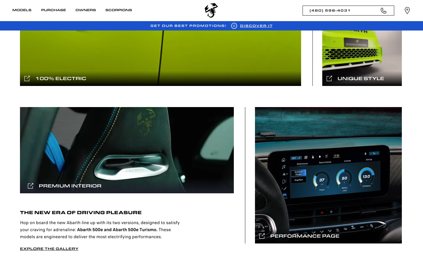 Abarth: Product information page.