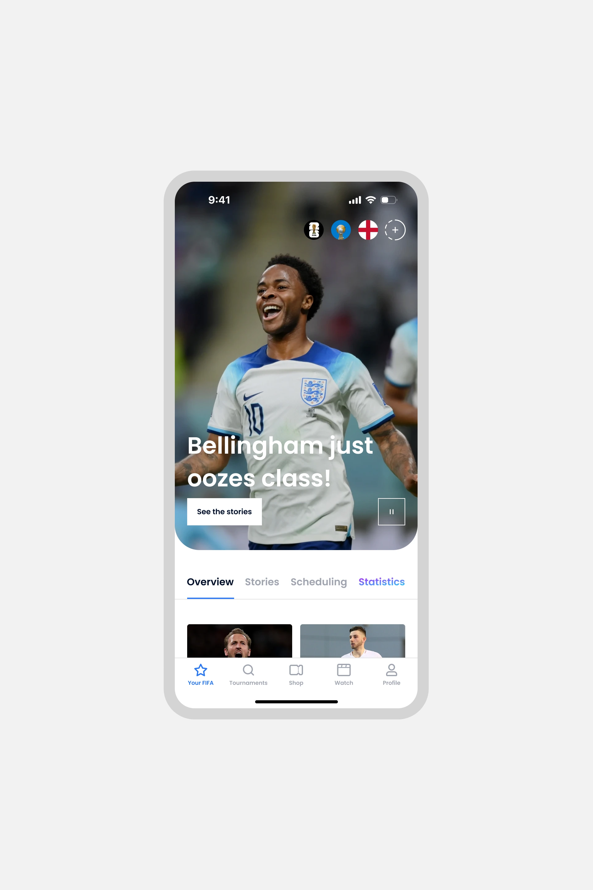 FIFA: Homepage design.