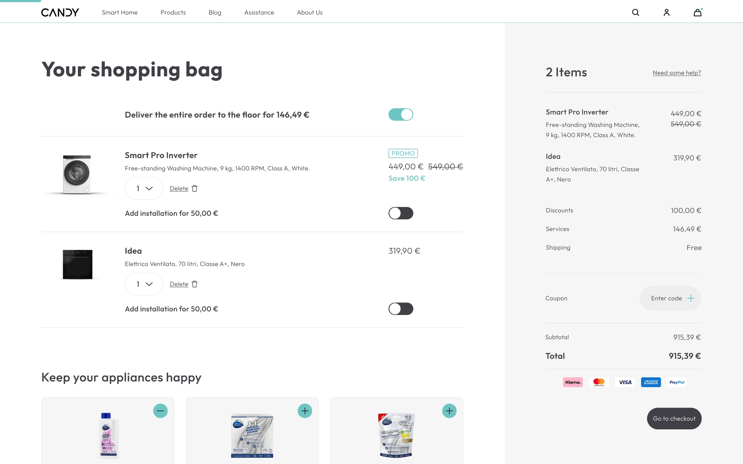 Candy: Shopping bag.
