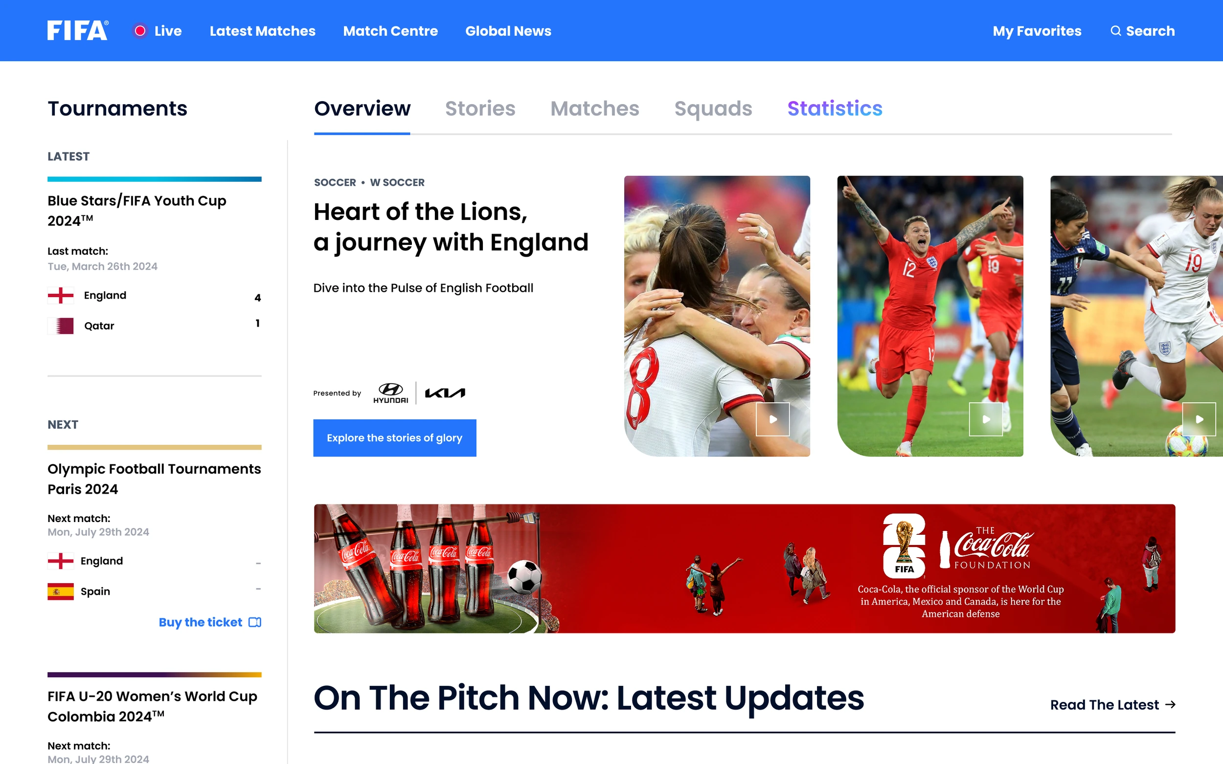 FIFA: England homepage.